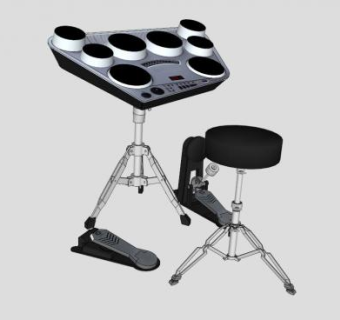 电子鼓SU模型下载_sketchup草图大师SKP模型