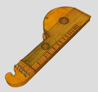 创意琴身弹拨乐器SU模型下载_sketchup草图大师SKP模型
