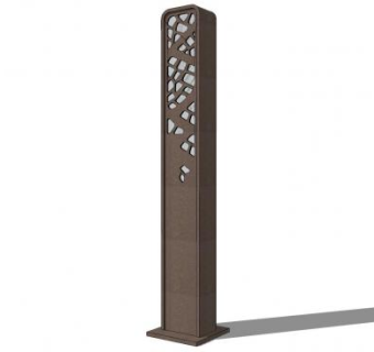 现代户外景观灯具SU模型下载_sketchup草图大师SKP模型