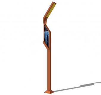 现代LED户外灯柱SU模型下载_sketchup草图大师SKP模型