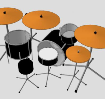 架子鼓SU模型下载_sketchup草图大师SKP模型