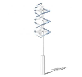 DNA双螺旋灯柱SU模型下载_sketchup草图大师SKP模型
