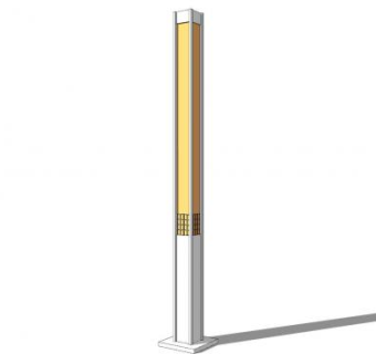 庭院道路方形景观灯柱SU模型下载_sketchup草图大师SKP模型