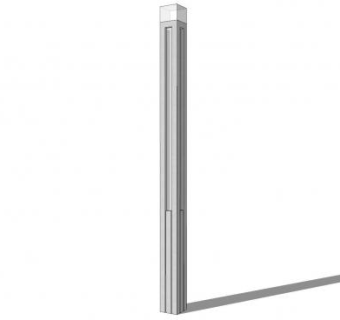 现代灰色户外灯SU模型下载_sketchup草图大师SKP模型