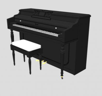 立式钢琴sketchup模型下载_sketchup草图大师SKP模型