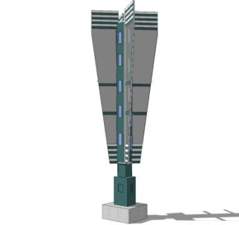公园广场户外灯SU模型下载_sketchup草图大师SKP模型