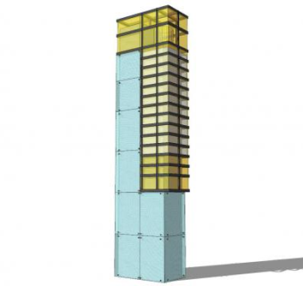 玻璃防水景观灯柱SU模型下载_sketchup草图大师SKP模型
