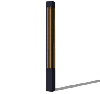 太阳能户外庭院灯SU模型下载_sketchup草图大师SKP模型