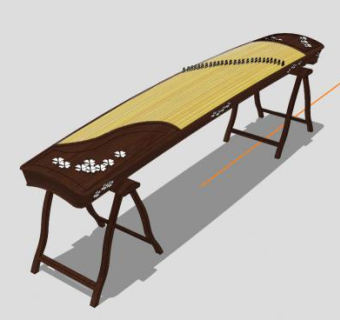 古筝SU模型下载_sketchup草图大师SKP模型