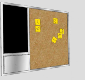 教室告示板SU模型下载_sketchup草图大师SKP模型