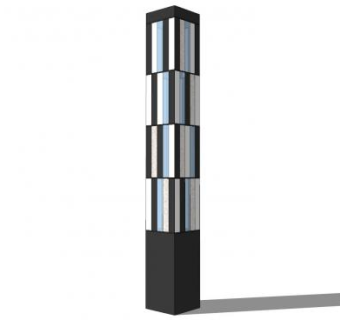 现代广场景观灯SU模型下载_sketchup草图大师SKP模型