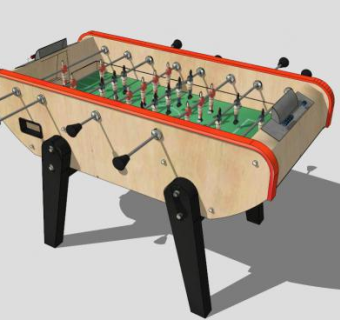 桌式足球SU模型下载_sketchup草图大师SKP模型