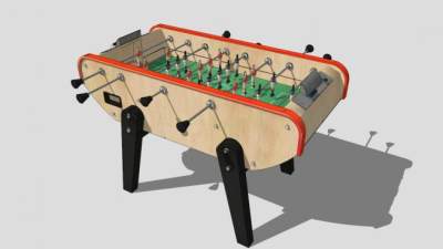 桌式足球SU模型下载_sketchup草图大师SKP模型