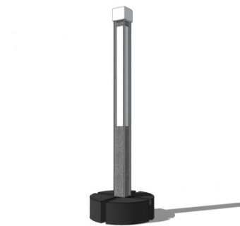 简约园林户外景观灯SU模型下载_sketchup草图大师SKP模型