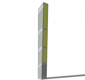 现代LED景观灯SU模型下载_sketchup草图大师SKP模型