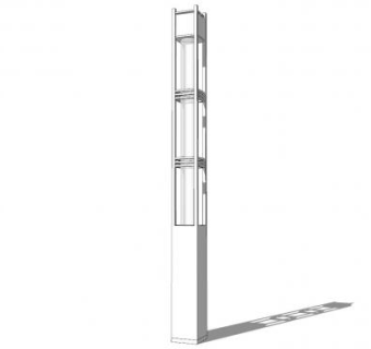 简约LED庭院灯SU模型下载_sketchup草图大师SKP模型