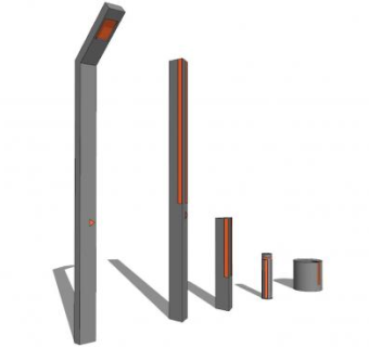 现代智能户外灯SU模型下载_sketchup草图大师SKP模型