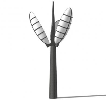 太阳能树形户外灯SU模型下载_sketchup草图大师SKP模型