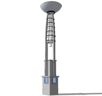 现代太阳能户外灯SU模型下载_sketchup草图大师SKP模型