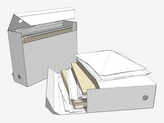 盒装<em>打印</em>纸SU模型下载_sketchup草图大师SKP模型