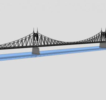 跨海大桥梁SU模型下载_sketchup草图大师SKP模型