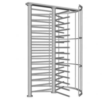 火车站候车大厅出口单向旋转门SU模型下载_sketchup草图大师SKP模型