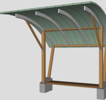 候车棚座椅SU模型下载_sketchup草图大师SKP模型
