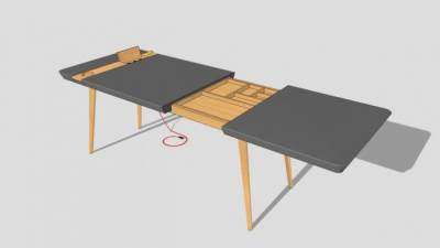 办公桌工作台SU模型下载_sketchup草图大师SKP模型