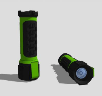 绿色手电筒SU模型下载_sketchup草图大师SKP模型