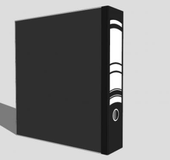 黑色文件夹SU模型下载_sketchup草图大师SKP模型