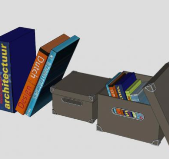 书籍文具SU模型下载_sketchup草图大师SKP模型