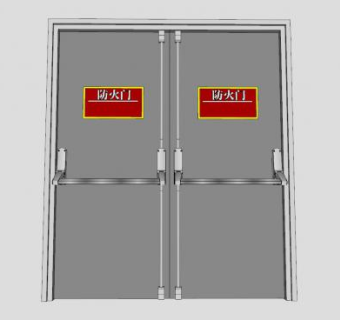 防火门安全门SU模型下载_sketchup草图大师SKP模型