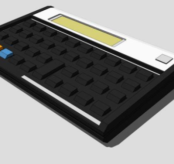 黑色按键机器办公文具SU模型下载_sketchup草图大师SKP模型