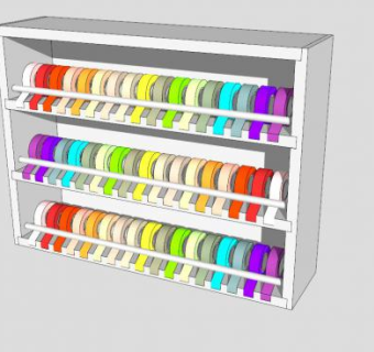 彩色胶卷办公文具SU模型下载_sketchup草图大师SKP模型