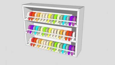 彩色胶卷办公文具SU模型下载_sketchup草图大师SKP模型