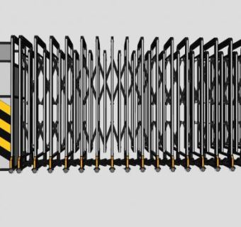 电动闸门SU模型下载_sketchup草图大师SKP模型