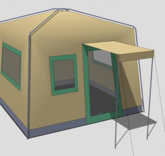 家庭帐篷营帐露营SU模型下载_sketchup草图大师SKP模型