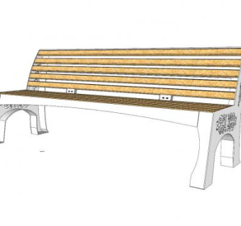 户外长椅长凳SU模型下载_sketchup草图大师SKP模型