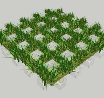 绿化草坪砖SU模型下载_sketchup草图大师SKP模型
