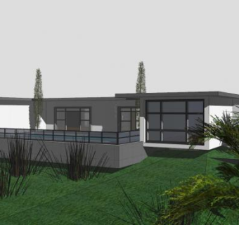 山地别墅住宅建筑SU模型下载_sketchup草图大师SKP模型