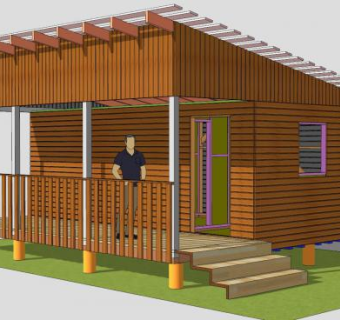 简易小木屋sketchup模型下载_sketchup草图大师SKP模型