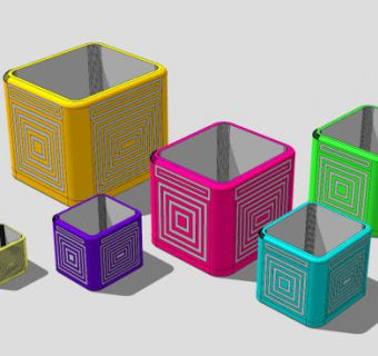 方形玩具盒子SU模型下载_sketchup草图大师SKP模型