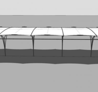 现代停车篷SU模型下载_sketchup草图大师SKP模型