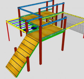 儿童游乐设施网SU模型下载_sketchup草图大师SKP模型