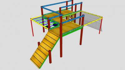 儿童游乐设施网SU模型下载_sketchup草图大师SKP模型
