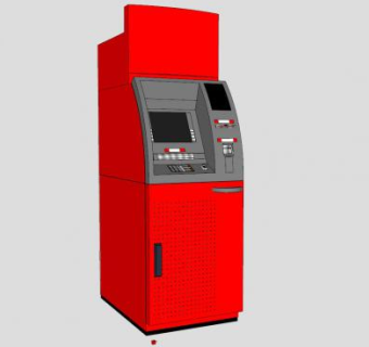 ATM银行取款机SU模型下载_sketchup草图大师SKP模型
