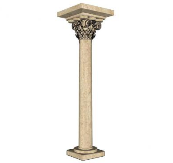 罗马柱石柱SU模型下载_sketchup草图大师SKP模型