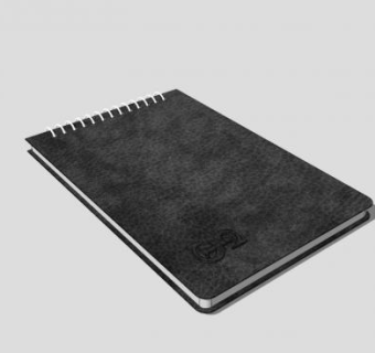 黑色线圈拍纸本SU模型下载_sketchup草图大师SKP模型