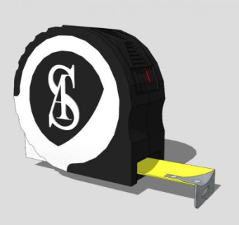 黑色卷尺SU模型下载_sketchup草图大师SKP模型