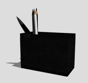 方形笔筒SU模型下载_sketchup草图大师SKP模型